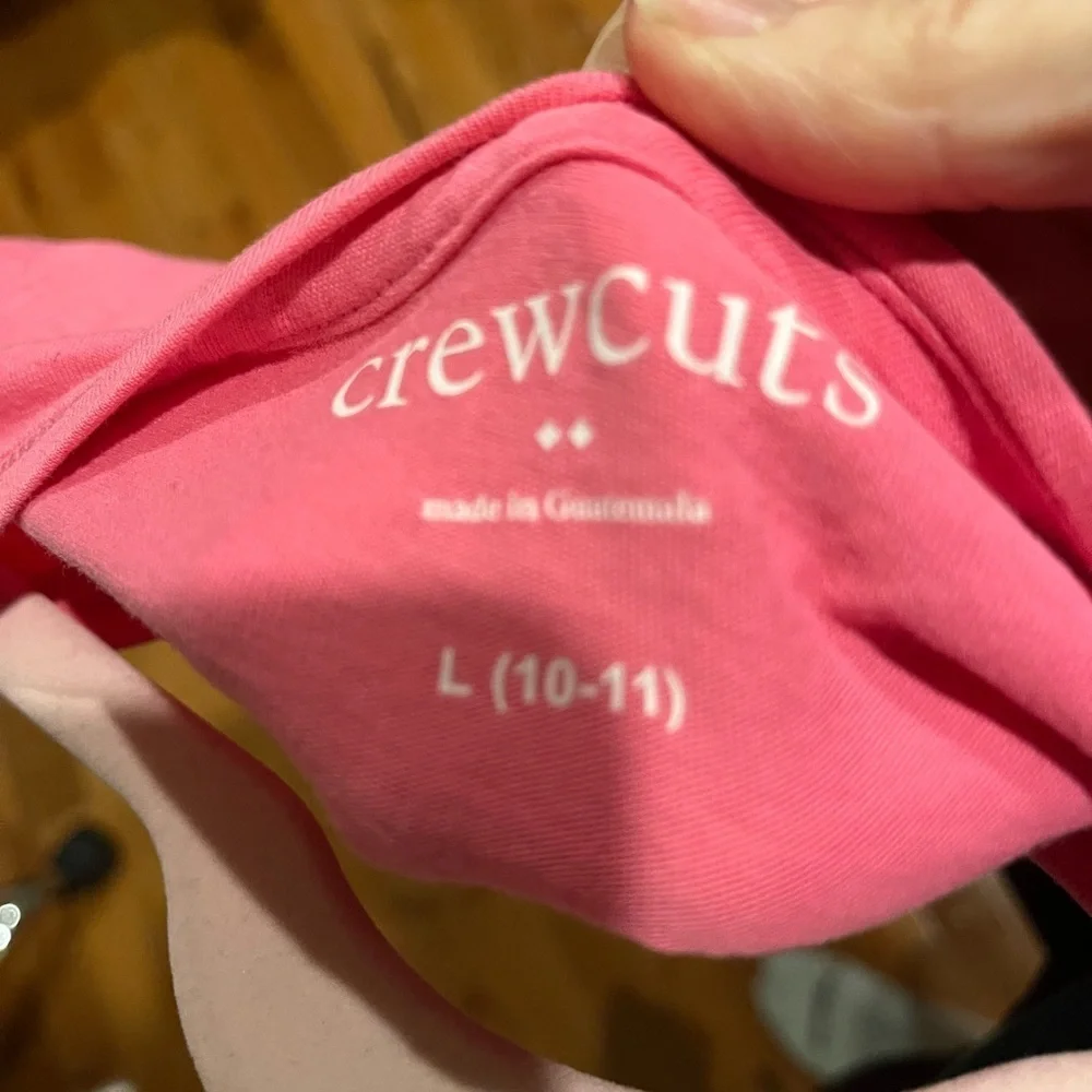 J Crew Crewcuts flamingo Xmas tree long sleeve t-shirt, size L (10-11)